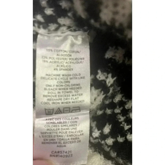 Loft Women's Black and White Sweater Size XS Mock Neck - Picture 8 of 9